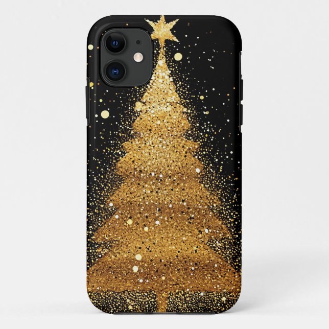 Golden Christmas tree Case-Mate iPhone Case (Back)