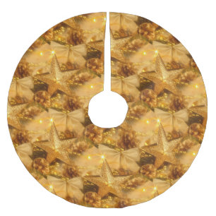 Golden Christmas Tree Skirt