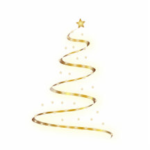 Golden Christmas Tree Statuette