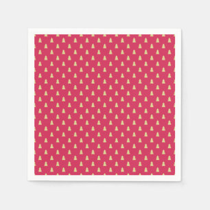 Golden Christmas Trees Napkin