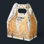 Golden Christmas Trees Shiny Snowflakes Holidays Favour Box<br><div class="desc">Golden Christmas Trees Shiny Snowflakes Holidays Favour Boxes. Unique,  beautiful,  stylish design. Easy to be personalised. Font style,  size and colours can be changed. Matching items available.</div>