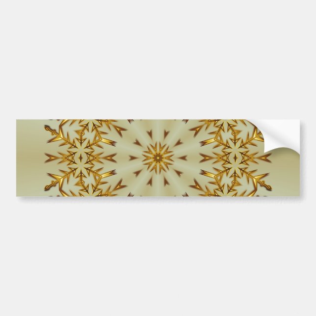 Golden Christmas Wreath Bumper Sticker (Front)