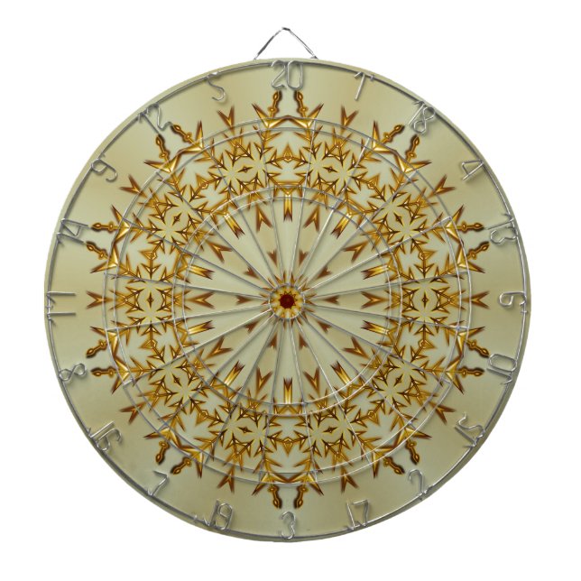 Golden Christmas Wreath Dartboard (Front)