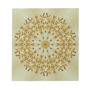 Golden Christmas Wreath Notepad