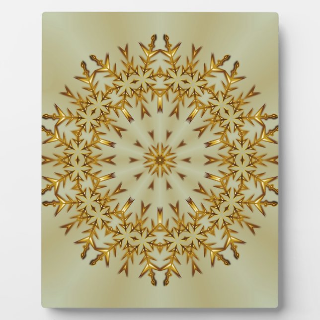 Golden Christmas Wreath Plaque (Front)