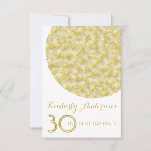 Golden Circle 30th Birthday Party Invitation (Front)