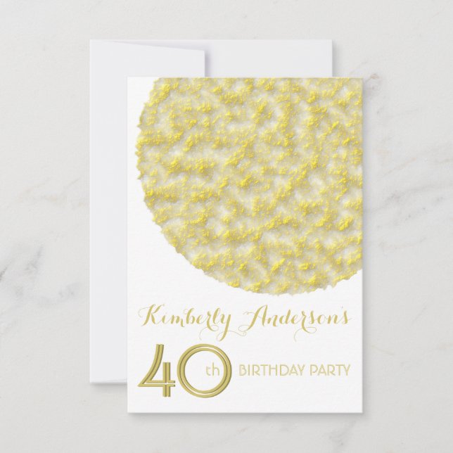 Golden Circle 40th Birthday Party Invitation (Front)
