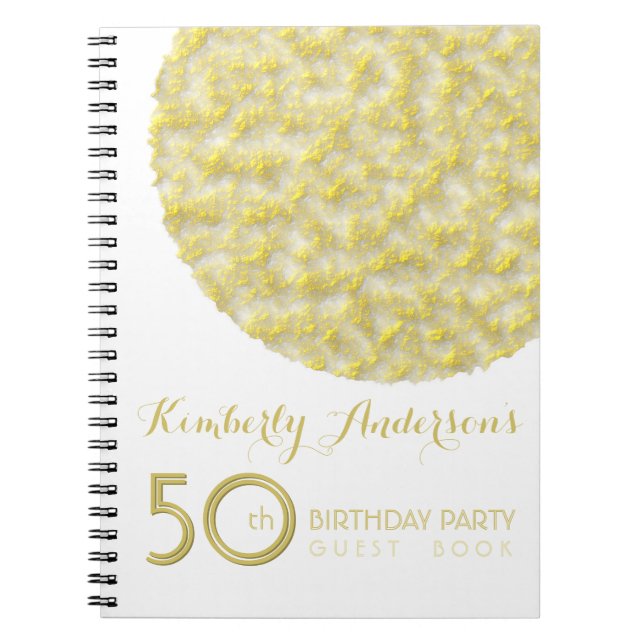Golden Circle 50th Birthday Party GuestBook Notebook (Front)