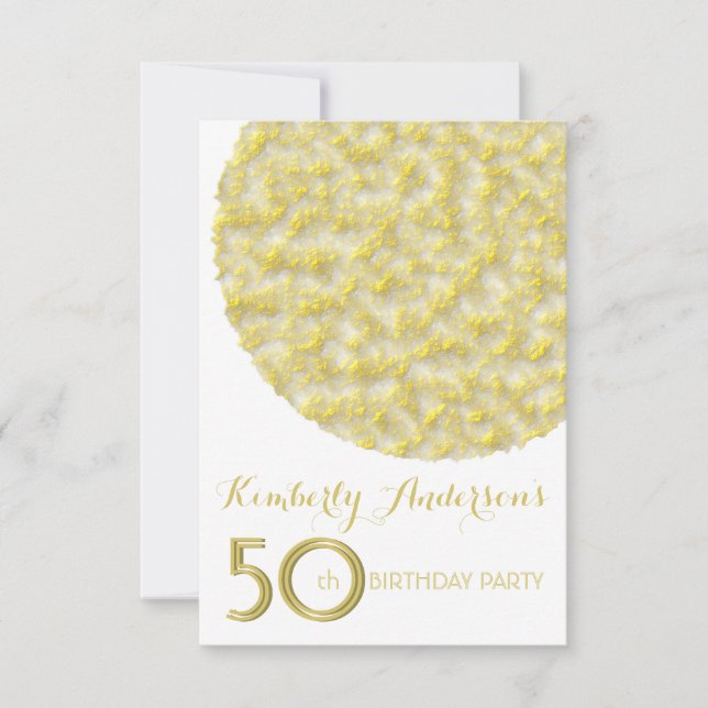 Golden Circle 50th Birthday Party Invitation (Front)