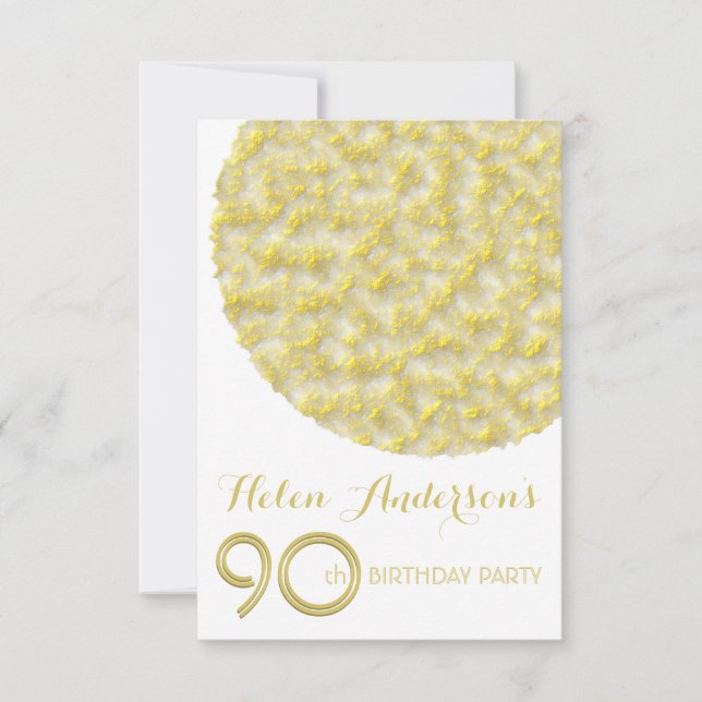 Golden Circle 90th Birthday Party Invitation (Front)