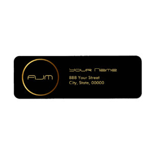 Golden Circle Elelgant Modern Return Address Label