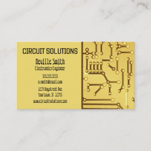 Golden Circuit Board Electronics Tech Business Card