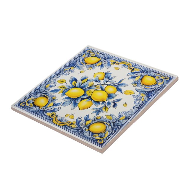 🍋 Golden Citrus Elegance Tile (Side)