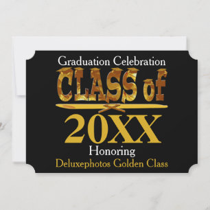 Golden Class of Year Grads Celebration Invite