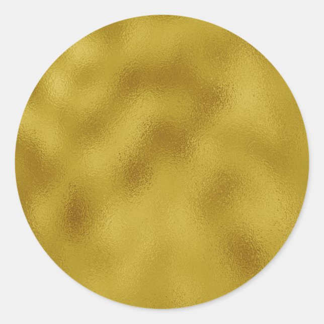 Golden Classic Round Sticker (Front)