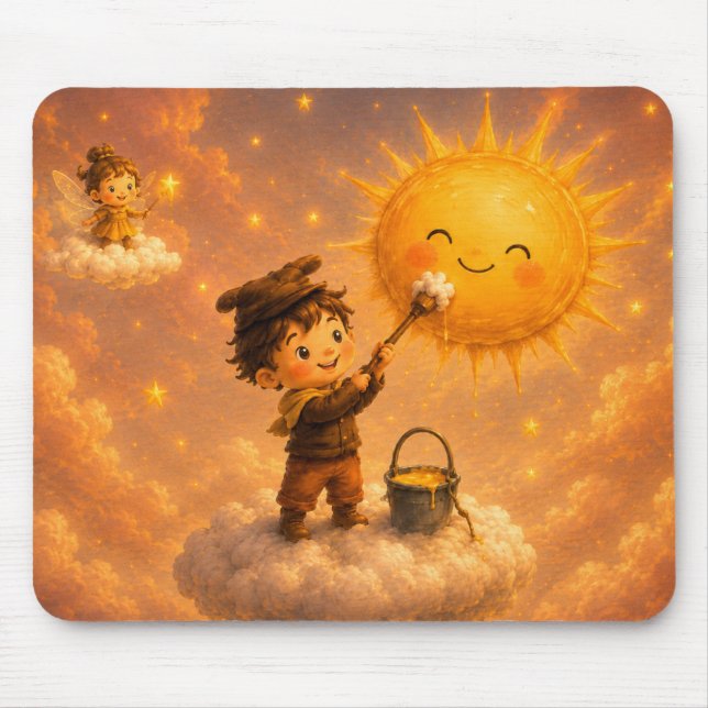  Golden Clouds Mouse Pad (Front)