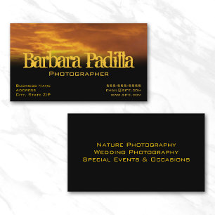 Golden Clouds Photo Business Card