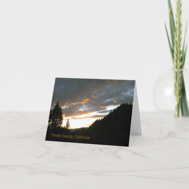Golden Cloudy Sunset.... Card (Front)