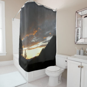 Golden Cloudy Sunset...... Shower Curtain