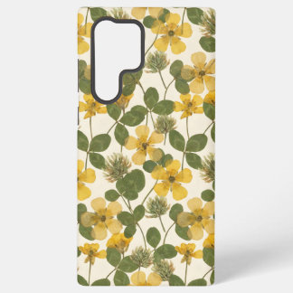 Golden Clover Meadow | Vintage Yellow Floral  Samsung Galaxy Case