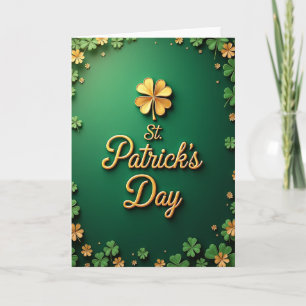 Golden Clover Pattern Card