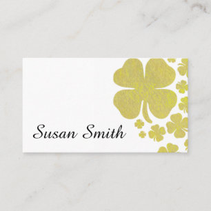 Golden Clover Shamrock Business Card