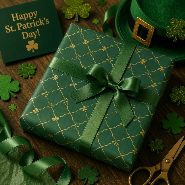 Golden Clovers Emerald Sky Tissue Paper (Creator Uploaded)