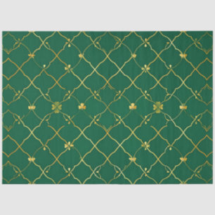 Golden Clovers, Emerald Sky Tissue Paper