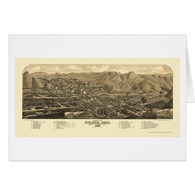 Golden, CO Panoramic Map - 1882 (Front Horizontal)