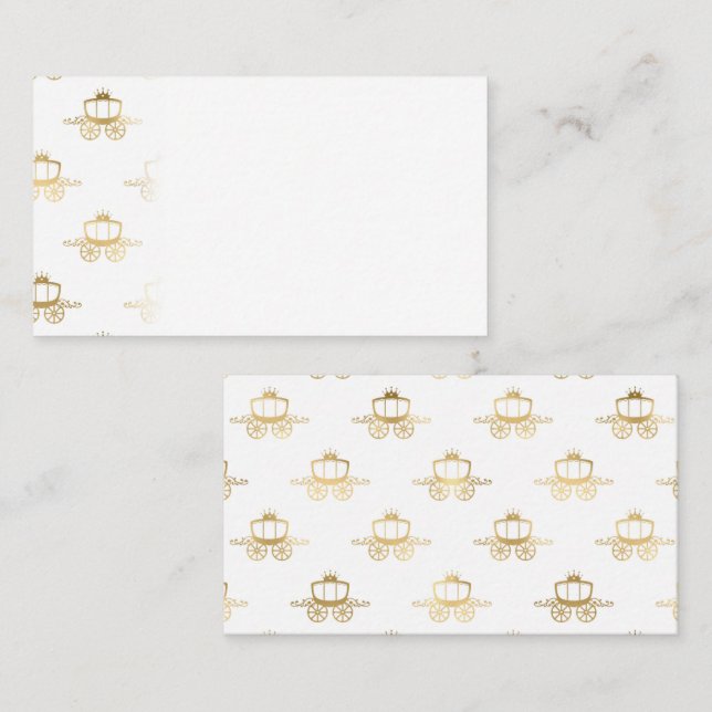 Golden Coaches Cinderella Princess Royal Magic Place Card (Front/Back)