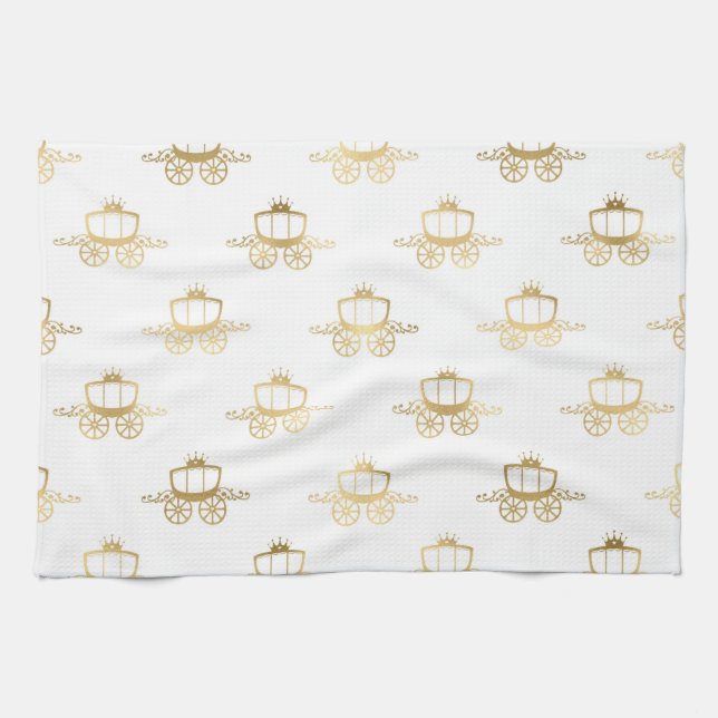 Golden Coaches Cinderella Princess Royal Magic Tea Towel (Horizontal)