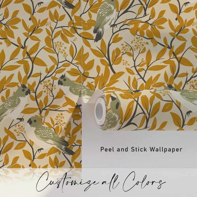 Golden Cockatoos in Autumn Foliage Wallpaper (Creator Uploaded)