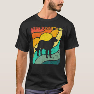 Golden Cocker Retriever Vintage Sunset Mum Dad T-Shirt