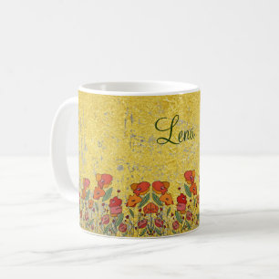 golden coffee mug