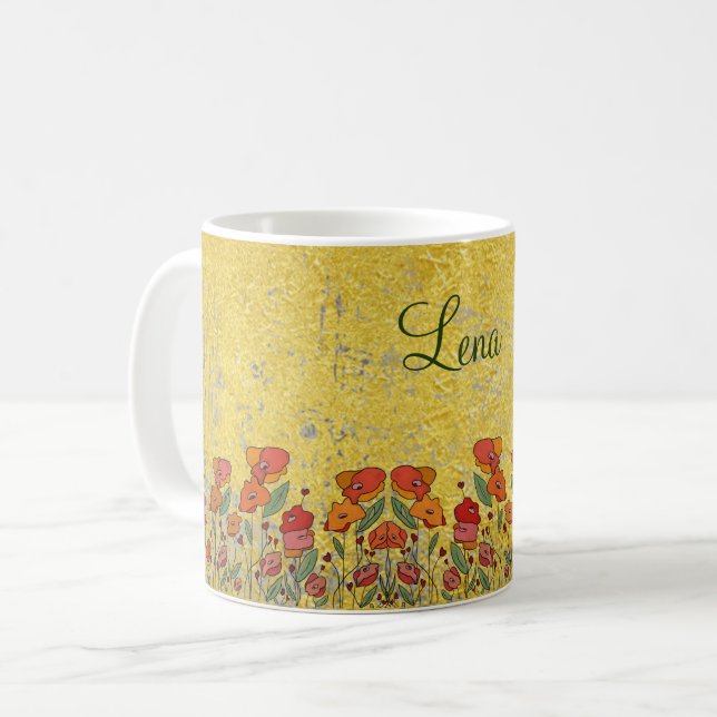golden  coffee mug (Front Left)