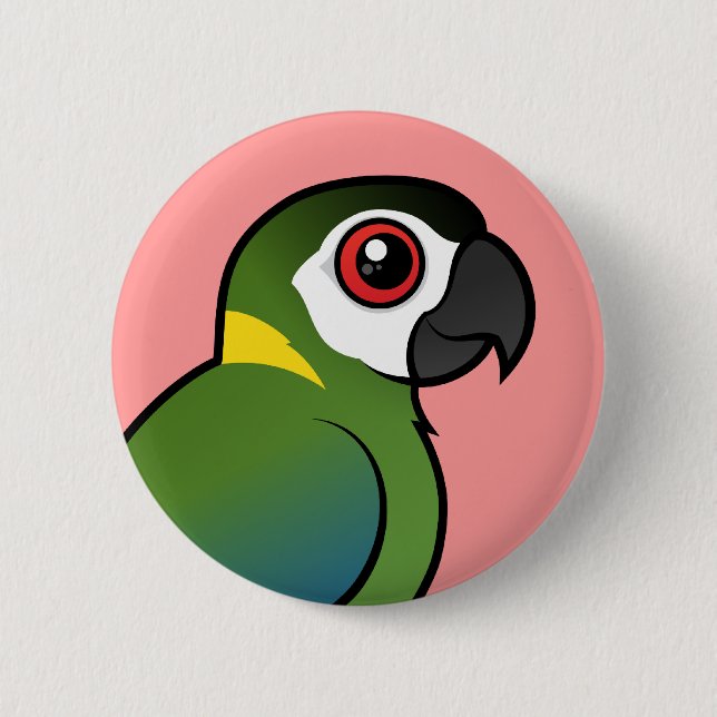Golden-collared Macaw 6 Cm Round Badge (Front)