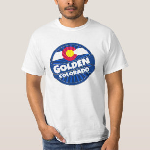 Golden Colorado flag burst tshirt
