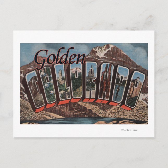 Golden, Colorado - Large Letter Scenes Postcard (Front)