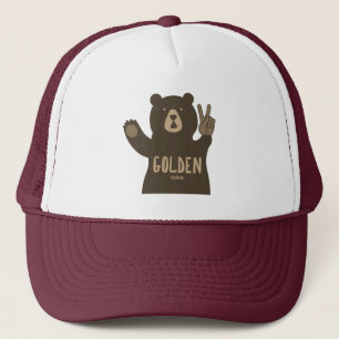 Golden Colorado Peace Bear Trucker Hat