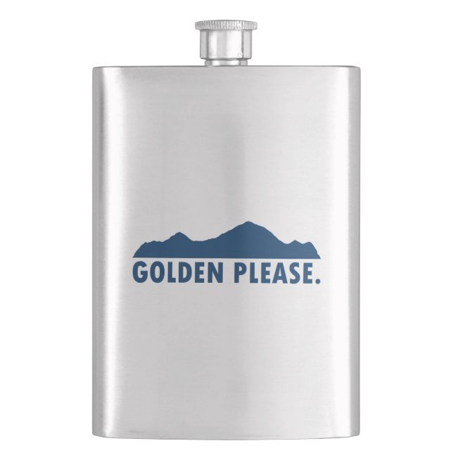 Golden Colorado Please Hip Flask (Front)