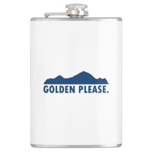Golden Colorado Please Hip Flask