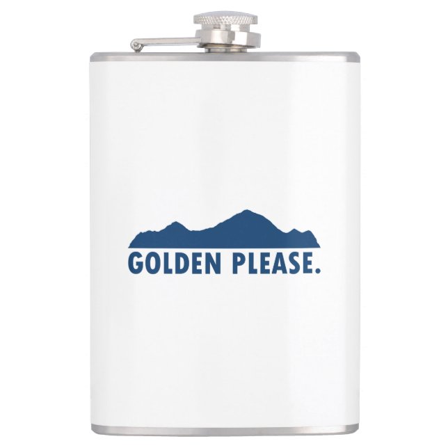 Golden Colorado Please Hip Flask (Front)
