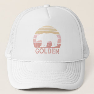 Golden Colorado Retro Bear Trucker Hat