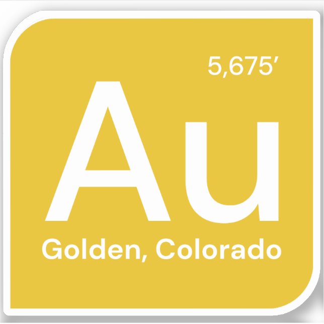 Golden, Colorado Sticker - AU Sticker  (Front)
