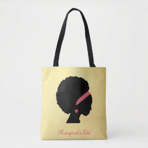 Golden colour design Afro hair Tote Bag