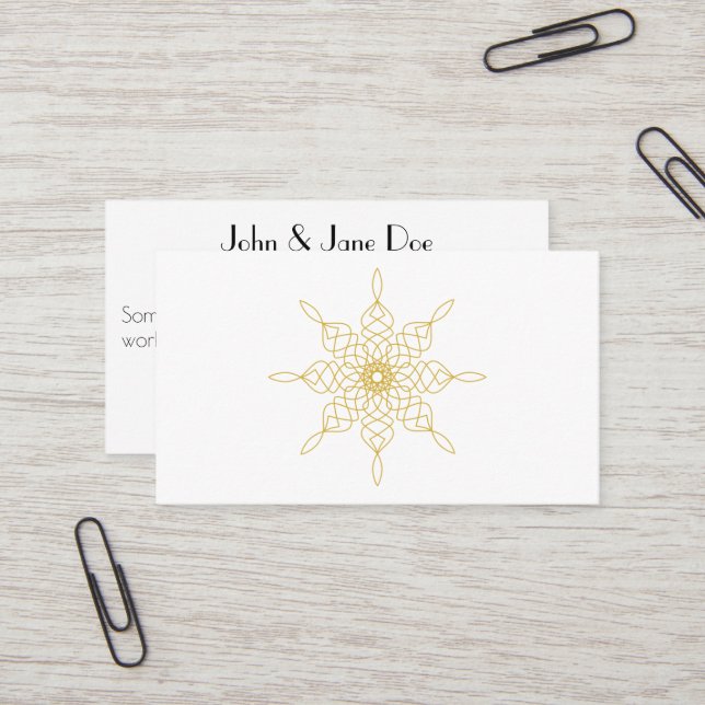 Golden Compass Star Business Card (Front/Back In Situ)