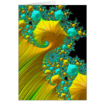 Golden Cone Greeting Card Design