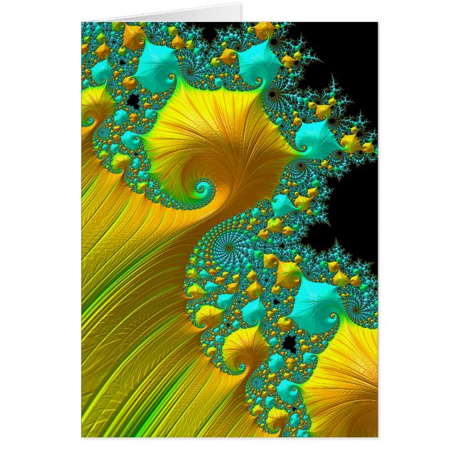 Golden Cone Greeting Card Design (Front)