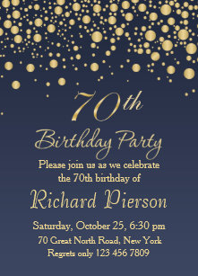 70th birthday invitations announcements zazzle uk