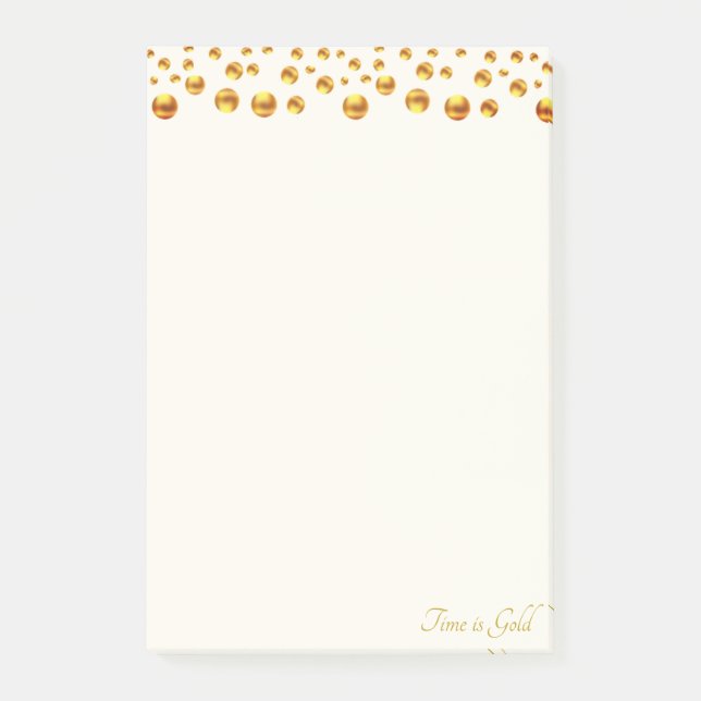 Golden Confetti on Ivory Post-it Notes (Front)